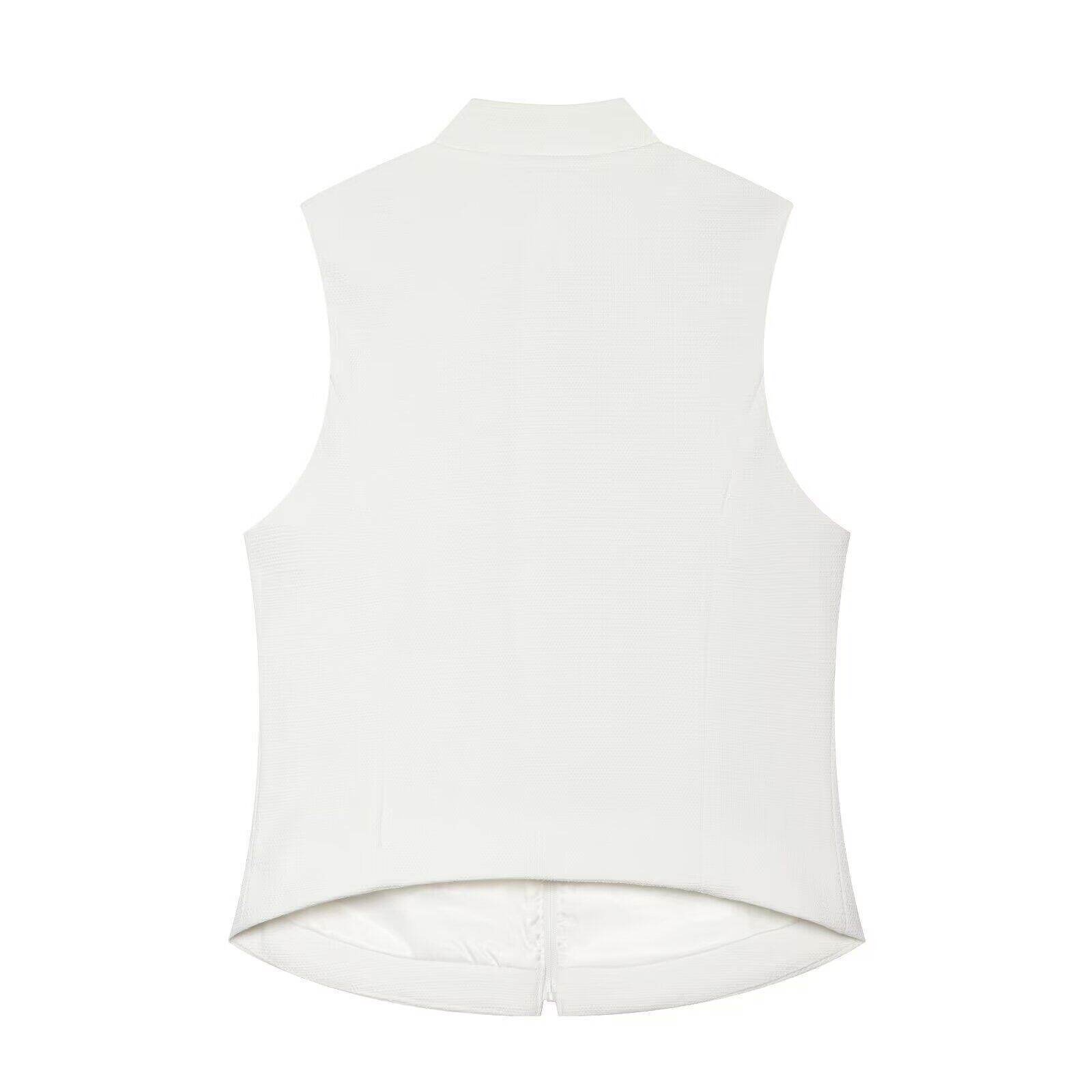 ZAZA hecho en casa estilo europeo al por mayor moda de mujer temperamento de hebilla colgante chaleco de cuello 7763115