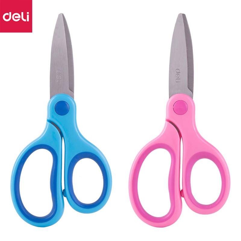 Powerful 6074 Scissors Student Children Scissors Kindergarten Scissors with Protective Cover Safe Scissors