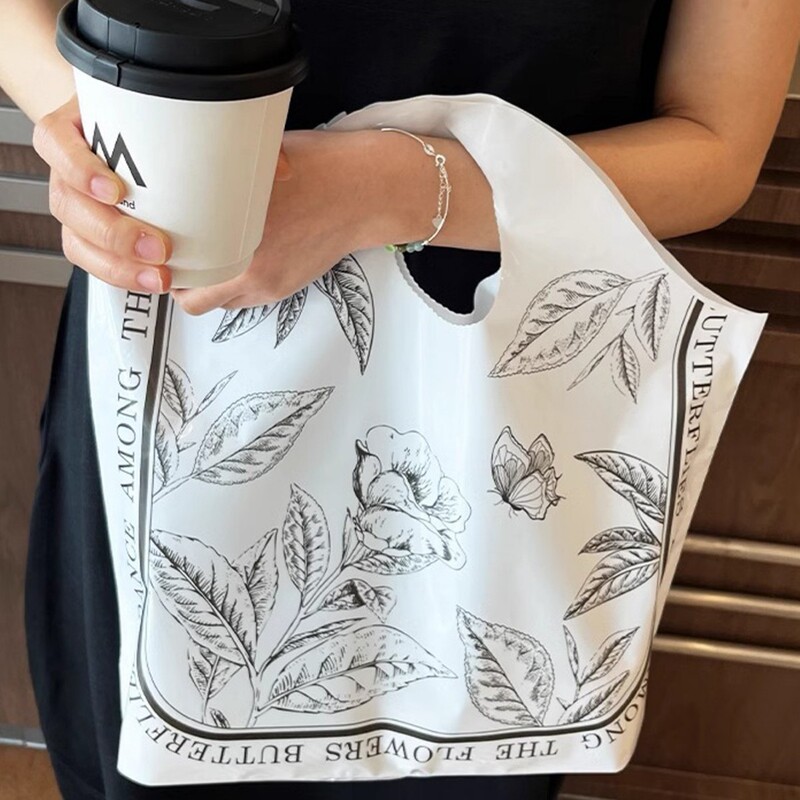 New Clothing Gift Shop Souvenir Clothing Packaging Shopping Bag Women's Clothing Packaging with Gift Plastic Tote Bag