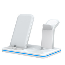 新款跨境三合一适用苹果三星手机手表耳机多功能无线充电器充电座