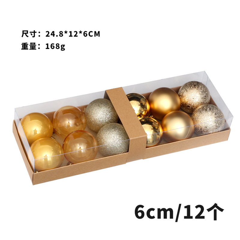 Transfronteriza nuevas decoraciones de Navidad 12 boutique pintado BOLA DE Navidad caja de regalo adornos árbol de Navidad colgante image 13