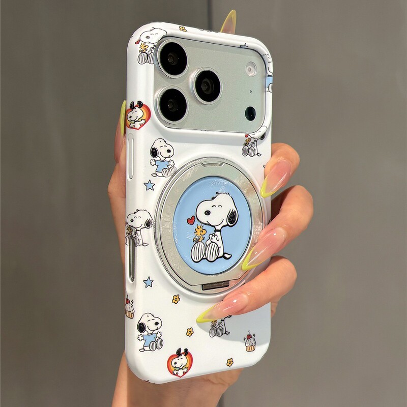 Vintage cartoon cute Snoopy 360-degree rotating stand suitable for Apple 17 Pro Max phone case iPhone 17p Vintage cartoon cute Snoopy 360-degree rotating stand suitable for Apple 17 Pro Max phone case iPhone 17p