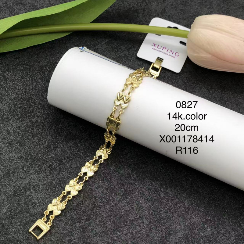 Pulsera Geométrica 14K para Mujer de Aleación de Cobre con Pedrería image 15
