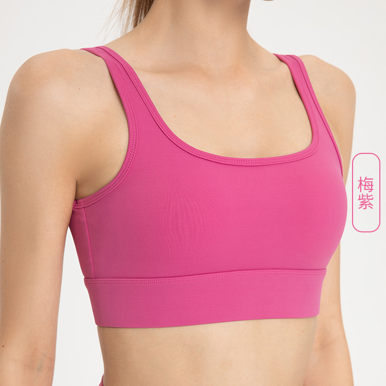 Liquidación: Nuevo sujetador deportivo europeo y americano de verano para yoga, con espalda hermosa y cierre en V profundo, absorbente de impactos y de secado rápido.