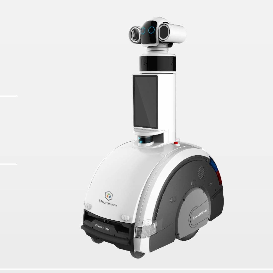 Robot de patrulla de seguridad inteligente en la nube patrulla automática 24 / 7 monitoreo de seguridad no tripulado reconocimiento facial
