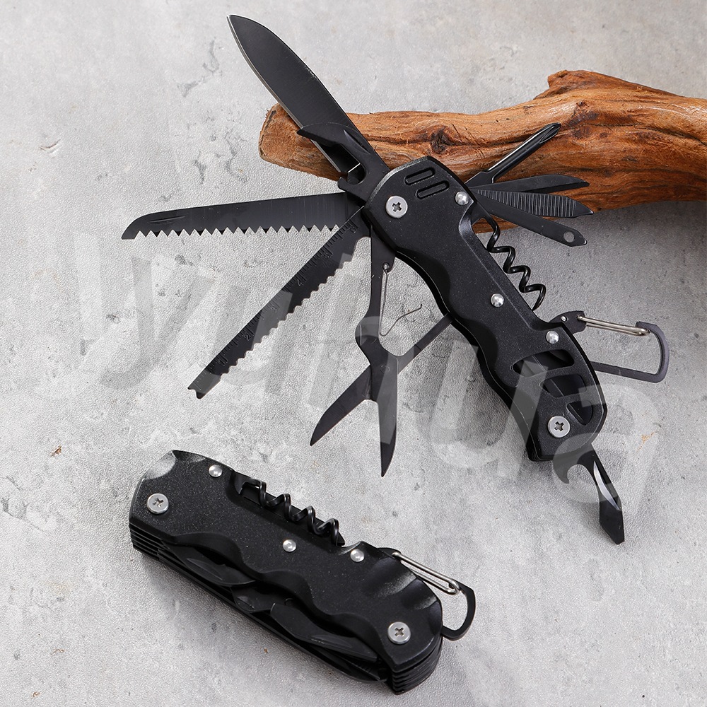 Cuchillo multifuncional transfronterizo al aire libre Cuchillo militar suizo Cuchillo plegable portátil de supervivencia de campo Cuchillo combinado EDC Cuchillo