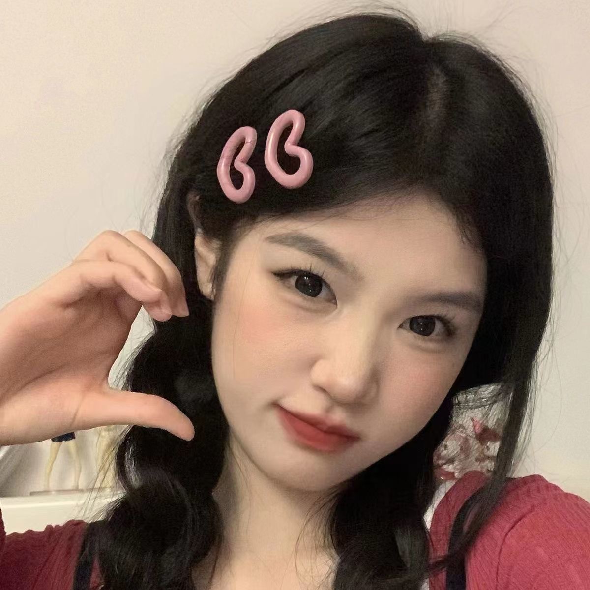 爱心可爱新款侧边碎发夹儿童少女无痕百搭前额刘海夹发卡发饰头饰