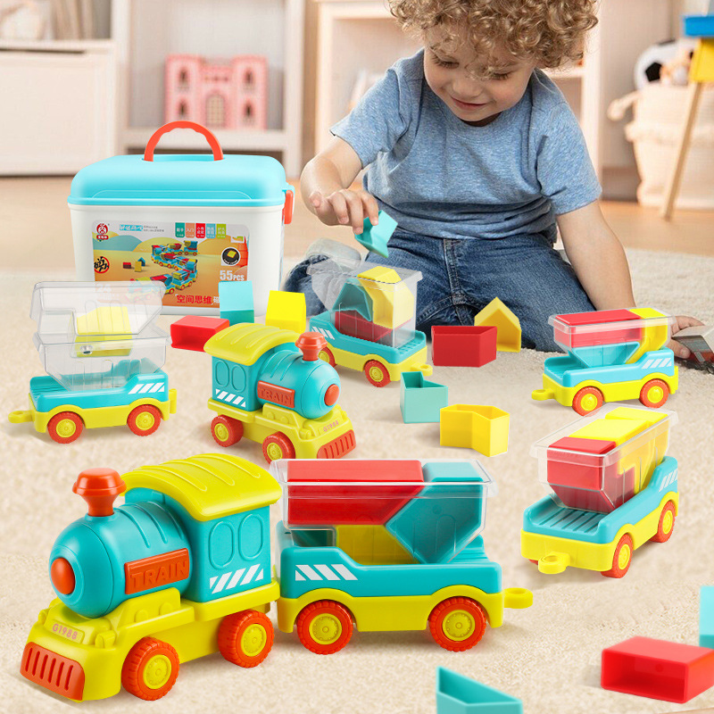 smart puzzle games truck children's toy outfit music board game Space Train intelligence Big Battle 5-7 years old