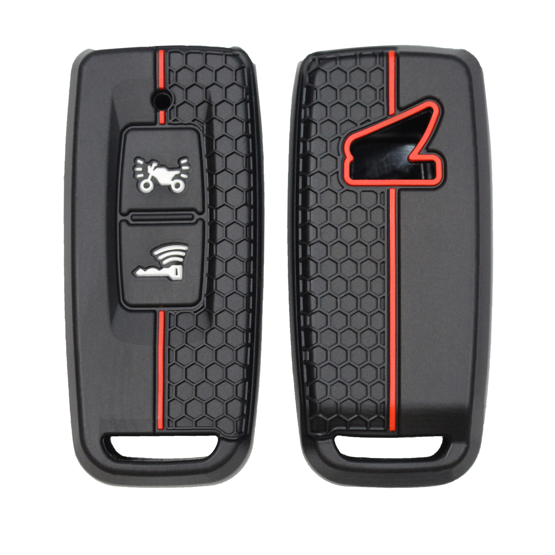 Suitable for Honda motorcycle honeycomb red line key cover Honda motorcycle remote control silicone protective cover cross-border wholesale
