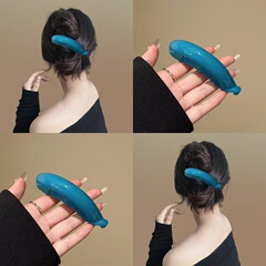 バナナクリップ ハイポニーテール ヘアピン 韓国 シンプル 気質 ヘアピン 女性用 後頭部ヘアピン 高級サメクリップ