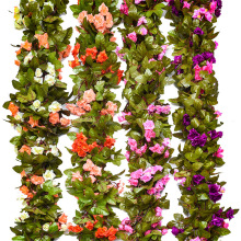 假花藤条装饰塑料花春秋款摆设装饰仿真花客厅花条蔷薇花藤条缠绕