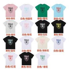 25ss夏の新型ファッションブランドの菊の胸の前のプリントのアルファベットの男女は同じです。