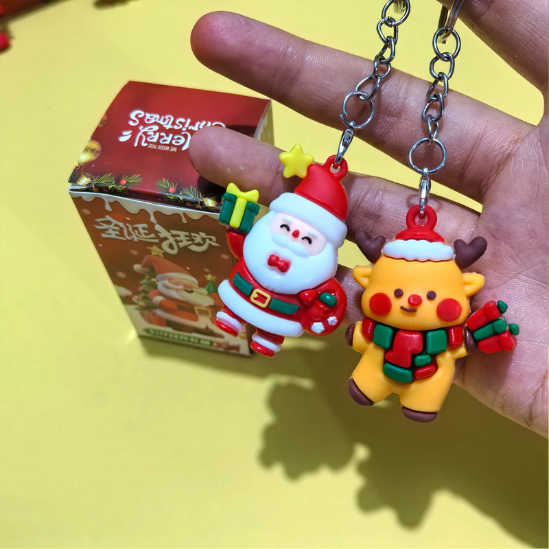 跨境圣诞节钥匙扣盲盒万圣节小挂件圣诞款式活动小礼品儿童盲盒|undefined