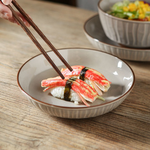 Japanese-Style Plates for Home Use, Deep Plates with a High-End Feel, 2024 New Trendy Creative Dinner Plates and Dishes