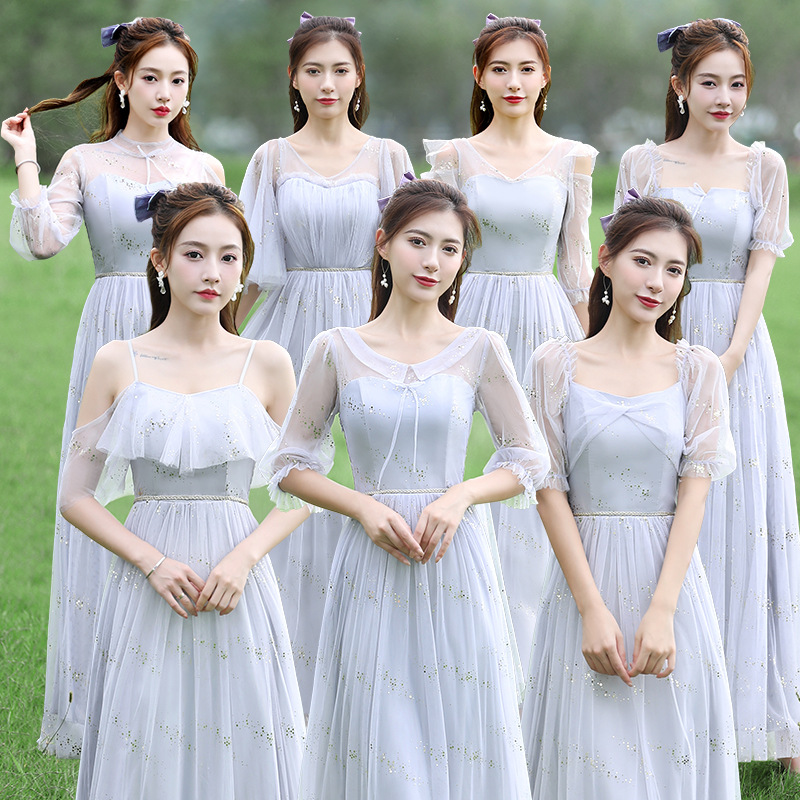 Длинное платье подружки невесты, вечернее платье, юбка