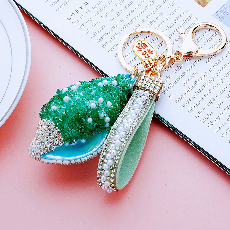 A770 Lucky Conch Solid Color Green Pearl