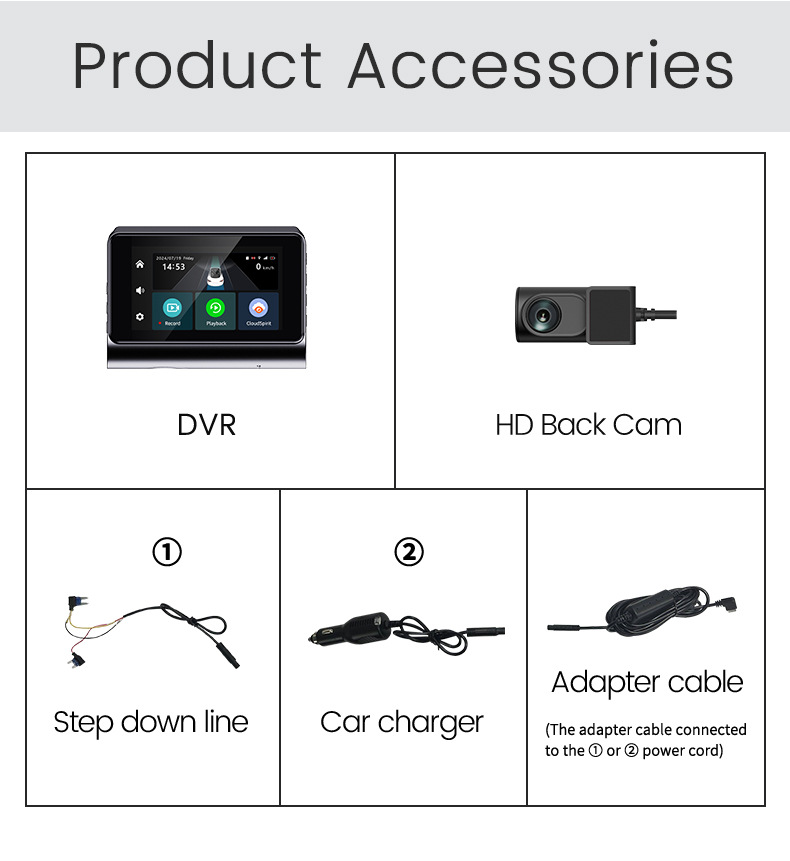 2024 new HD 4G remote monitoring driving recorder front and rear dual recording night vision HD car recorder