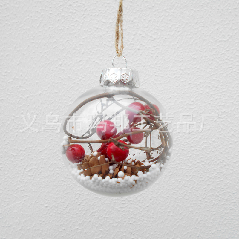 Red Fruit Teng Pine cones decorative PET transparent ball new…