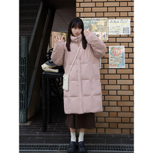 奶兔星球-自制 立领长款羽绒服女2024新款冬季小个子保暖外套