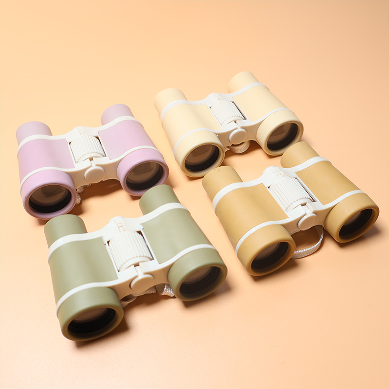 跨境儿童彩色高清可调焦望远镜户外探险益智玩具高清视野安全材质