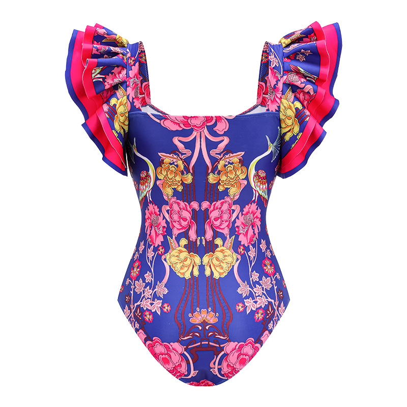 Women's Hawaiian Lady Modern Style Printing Ditsy Floral 2 Pieces Set One Piece Swimwear display picture 4