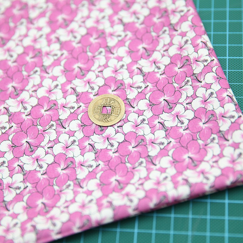 Tela de bordado hecha a mano para patchwork DIY, tela de bordado Lu, tela de bordado de moda, tela floral de algodón para punto de cruz y muñecas.