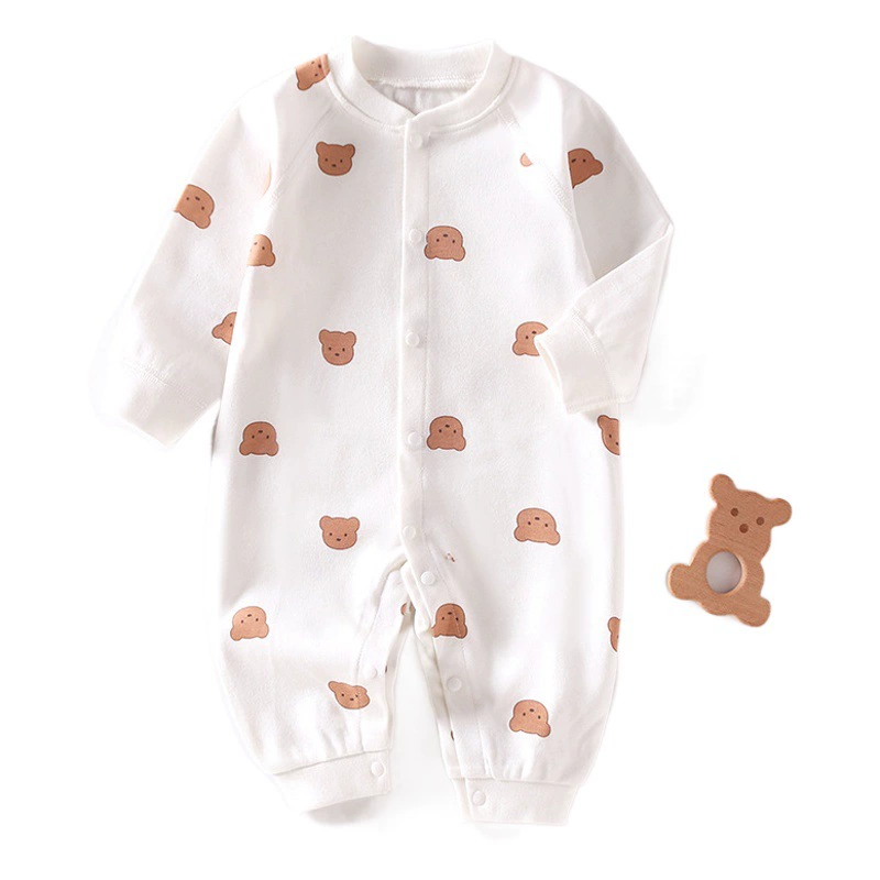 Детский комбинезон, одежда из чистого хлопка класса А, костюм для четырех сезонов, весна и осень, кондиционер для мальчиков и девочек, детский альпинистский костюм, базовая одежда