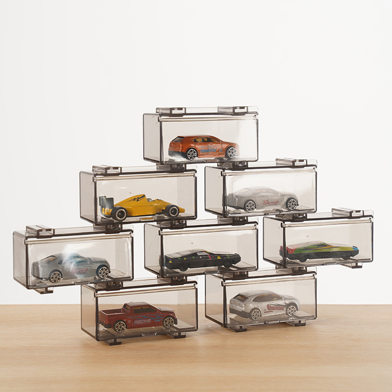 Hot Wheels Storage Box Alloy Car Model 1:64 Children's Toys Tomeka Matchbox Transparent Display Stand