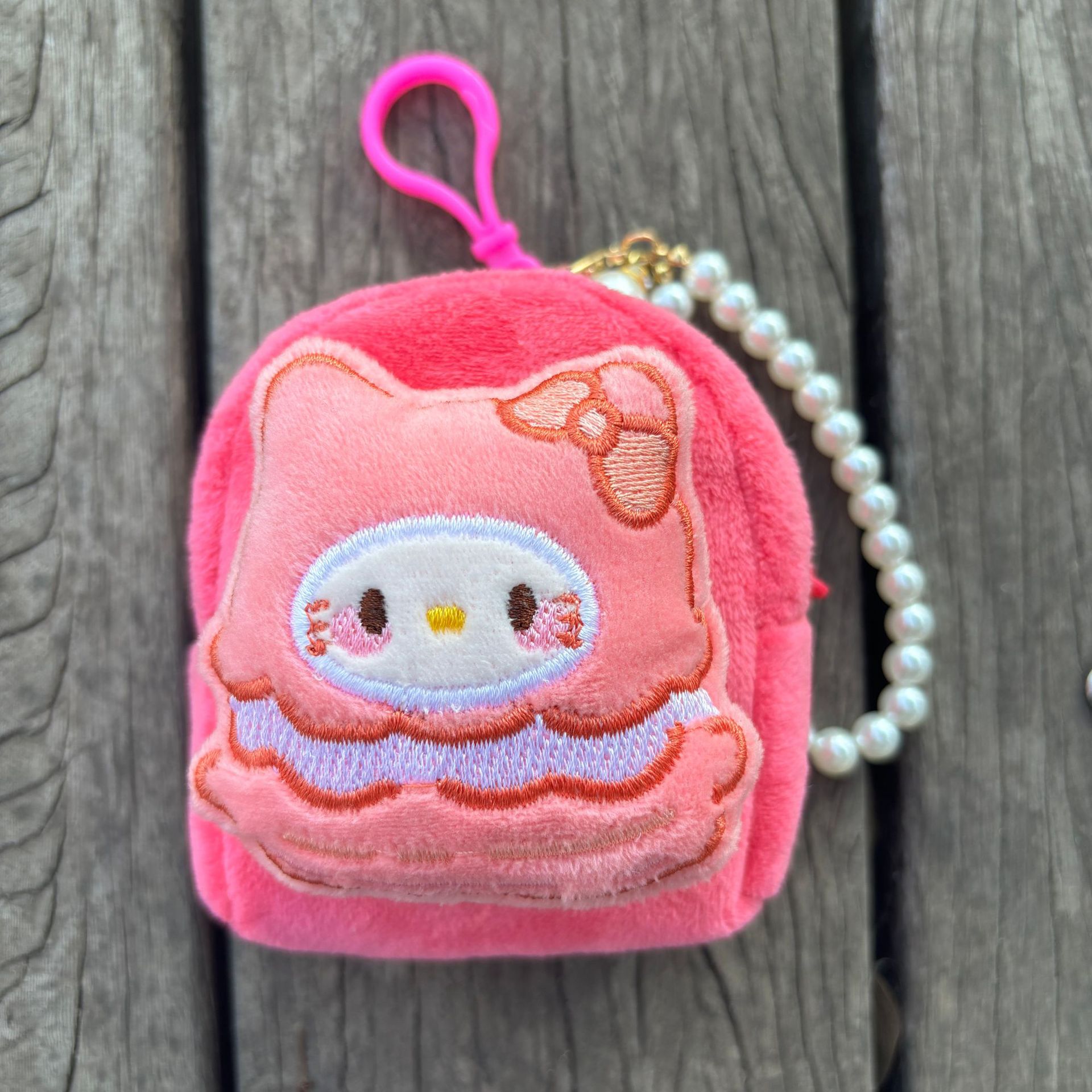 책가방 스타일 - 햄버거 비즈 체인 스타일 [로즈 레드]