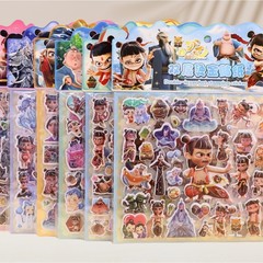 青丙の子供の二重の箔押しの換装の貼り紙の二重の男女の漫画の立体の泡は絵を貼っておもちゃを貼ります。
