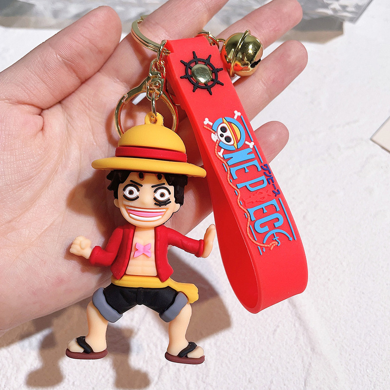 漫画かわいいアニメワンピースルフィ人形カーバッグペンダントキーホルダー卸売キーホルダー小さなギフト|undefined