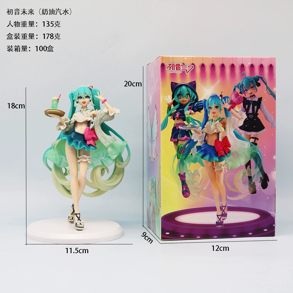 Высококачественная версия куклы Hatsune Hatsune PVC Cherry Blossom Miku Doll Two -dimensional Beauty Peripheral Chassis Side