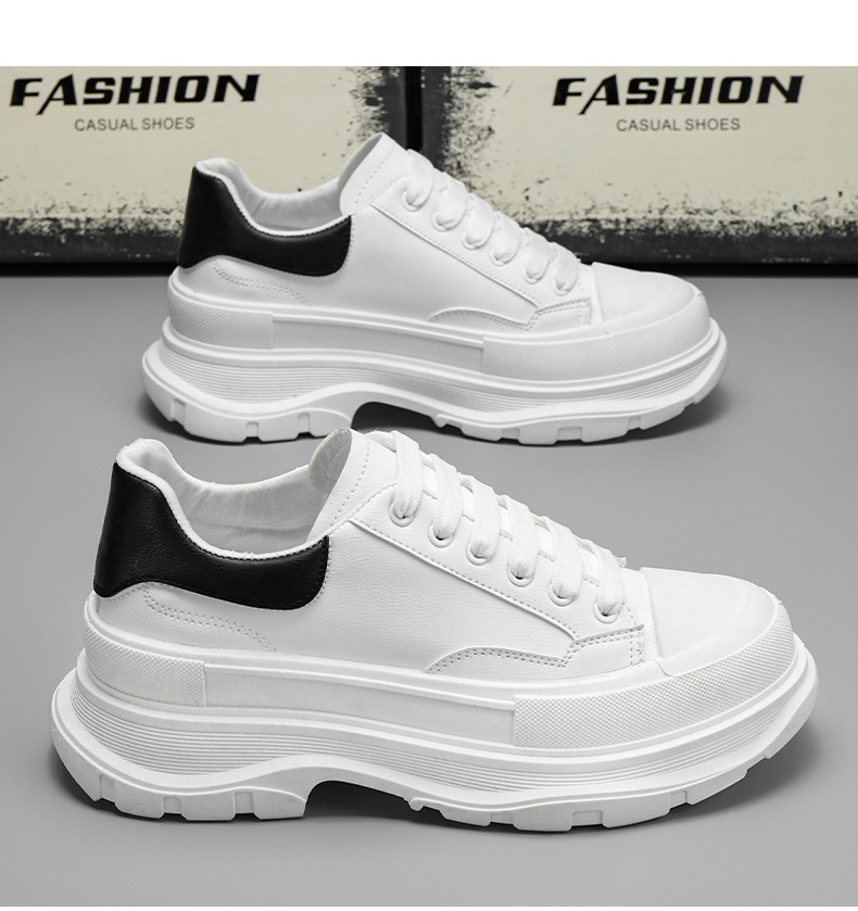 p9Shoes pour hommes automne nouvelles chaussures de sport décontractées pour hommes chaussures basses en cuir plate-forme à semelles épaisses baskets pour hommes Mc Queen chaussures blanches_voghion.com