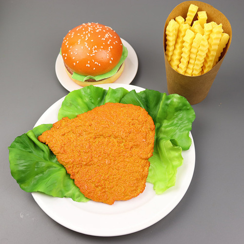 Simulation food dish decoration French fries Chicken nuggets French fries props decoration model furnishings supplies French fries