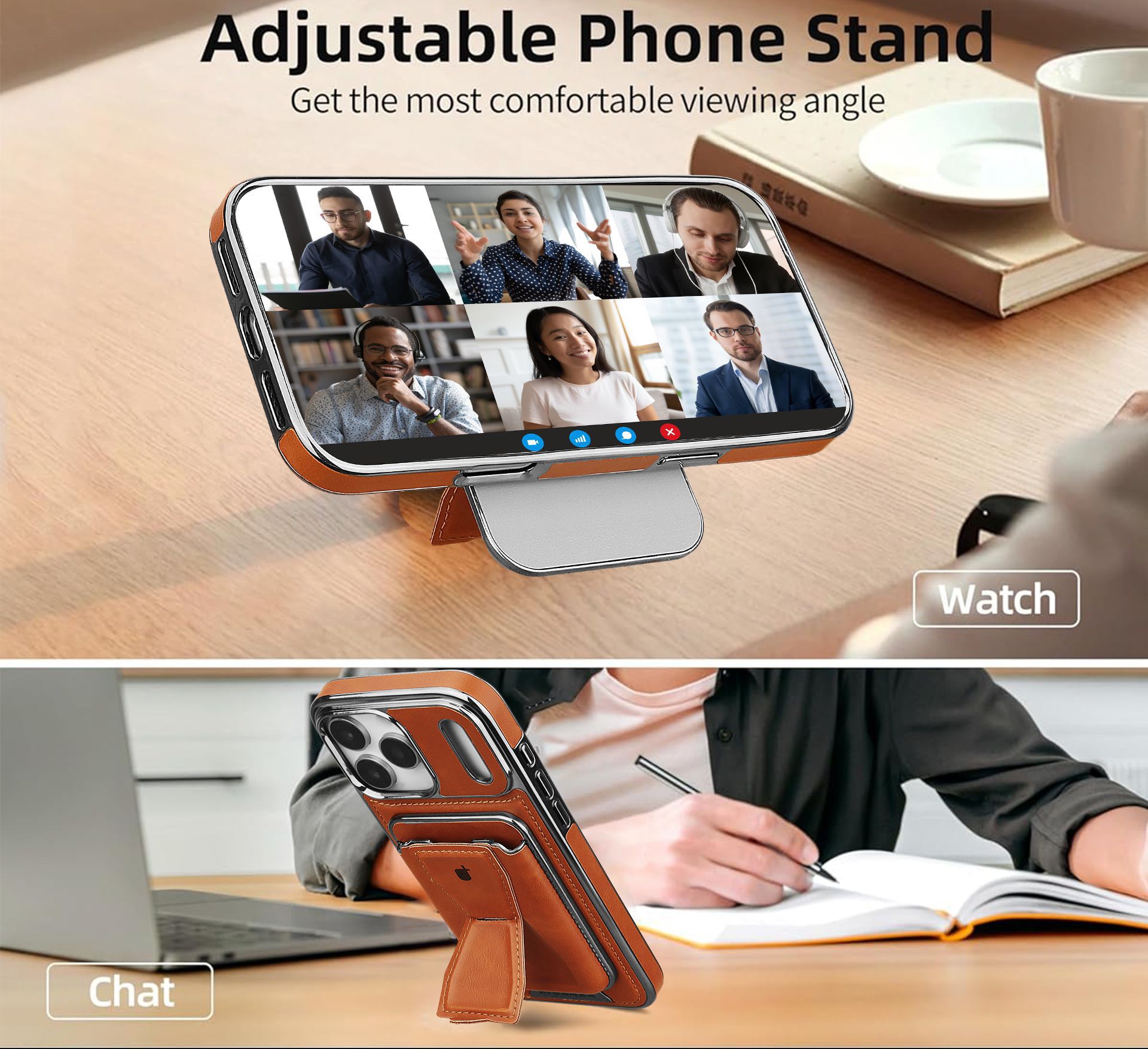 Ốp lưng da cao cấp từ tính cho iPhone 17 Pro Max / 16, tích hợp khe đựng thẻ — Mẫu chèn thẻ từ [nâu thanh lịch], Mẫu lắp thẻ từ [Mocha Brown], Mẫu chèn thẻ từ [màu đen quý phái], Mẫu lắp thẻ từ [Dark Night Purple] chi tiết 36