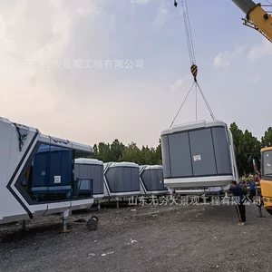 创意苹果舱民宿酒店可组合办公室住人太空舱集装箱移动房集成建筑