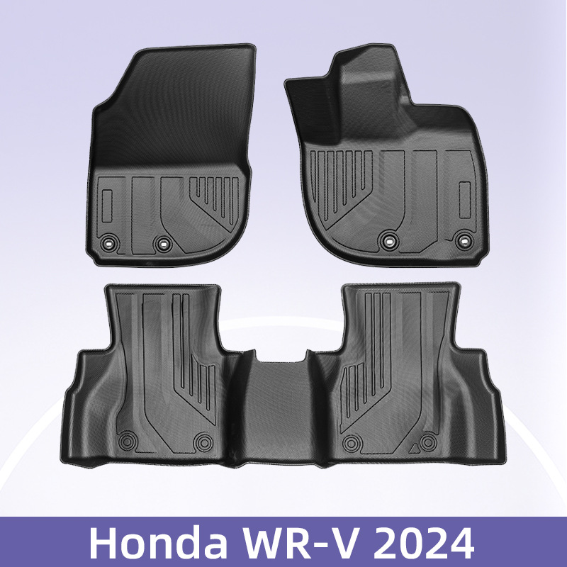 Aplicable a Honda WR-V 2024 3D todo el tiempo material TPE cojín de pie cojín del maletero