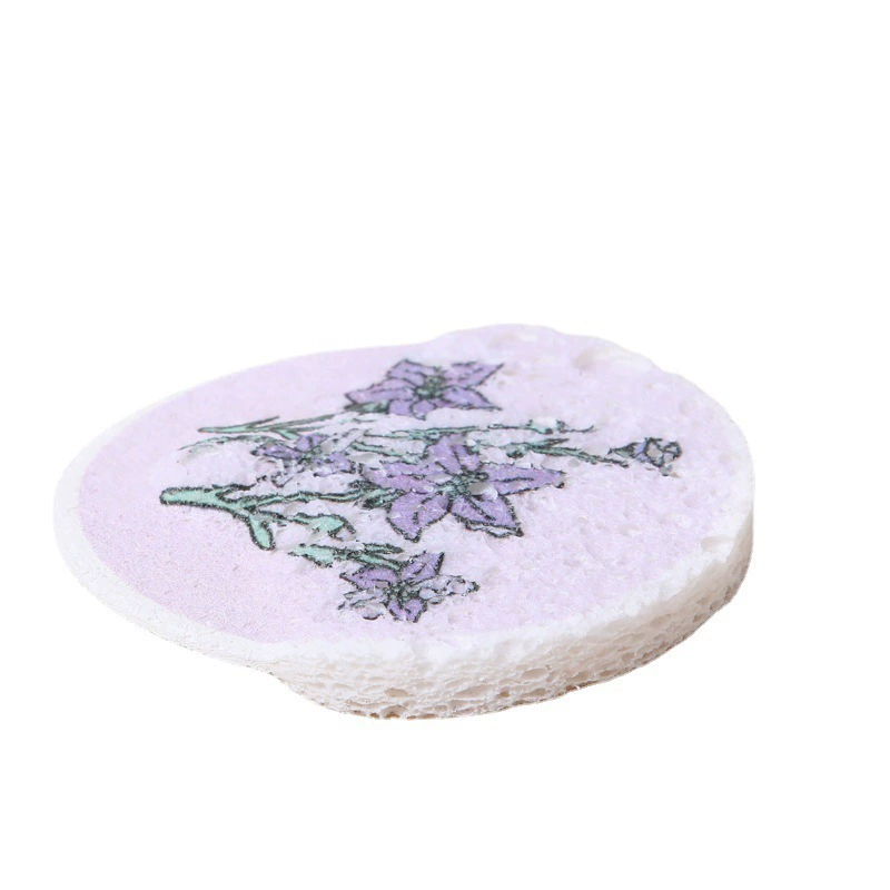 Круглая цветочная древесная целлюлоза, ватный спонж для протирания и сжатия впитывания воды, деревянная лопатка, хлопковая щетка для горшка, производитель, кухонная салфетка, посудомоечный артефакт