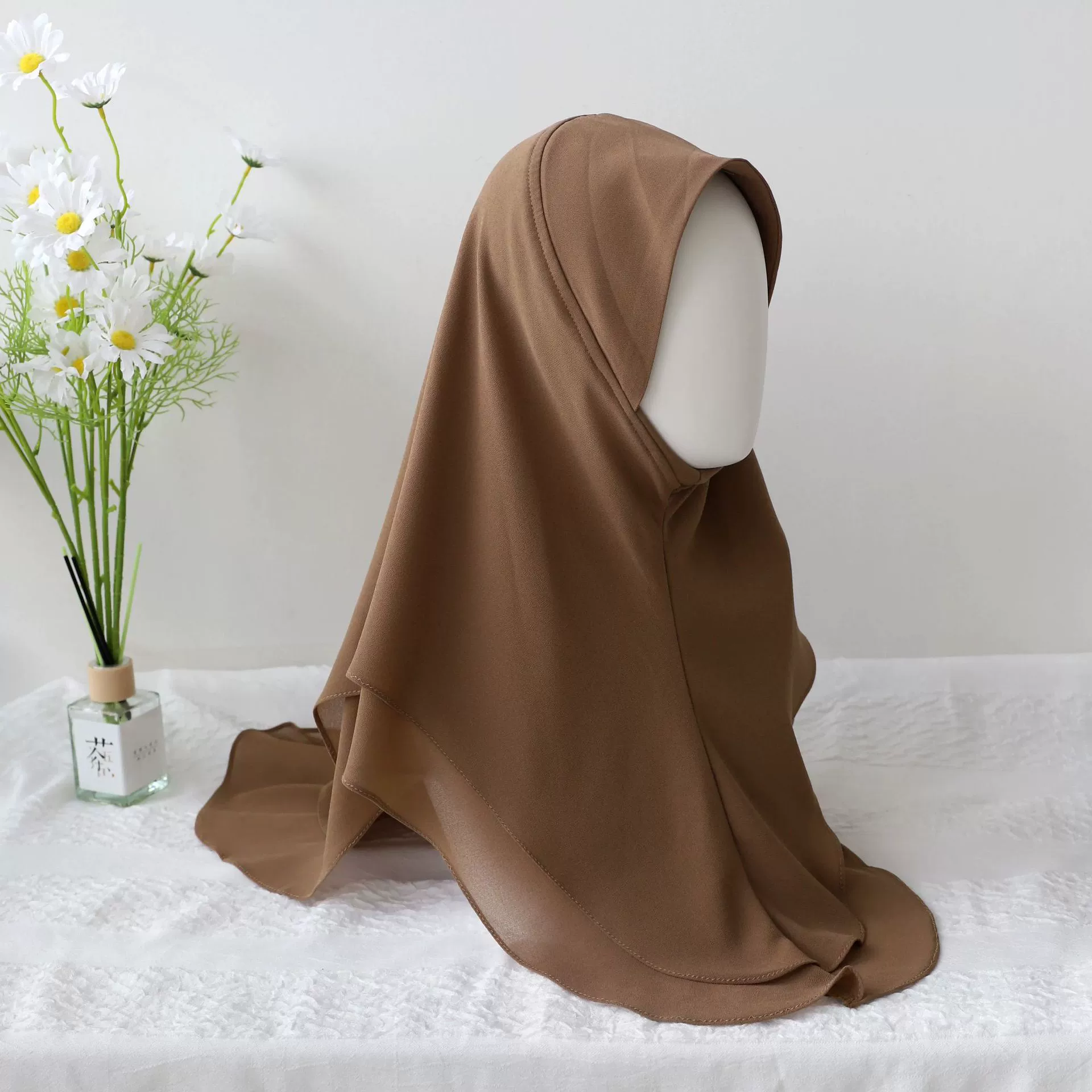 Scarf chiffon breathable comfortable, one size, multi-color hijab style