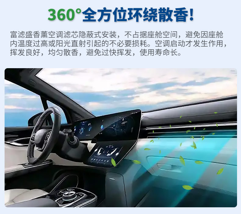 Fulisheng Fragrance Air Freshener is compatible with WENJIE and is available in stock. It is a high-quality nano-silver activated carbon multi-effect fragrance air conditioning filter