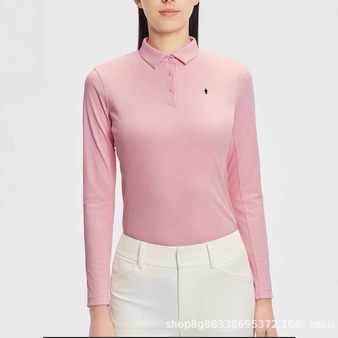 秋季女款上新潮牌比音同款BYLF高尔夫女士运动休闲透气长袖Polo女