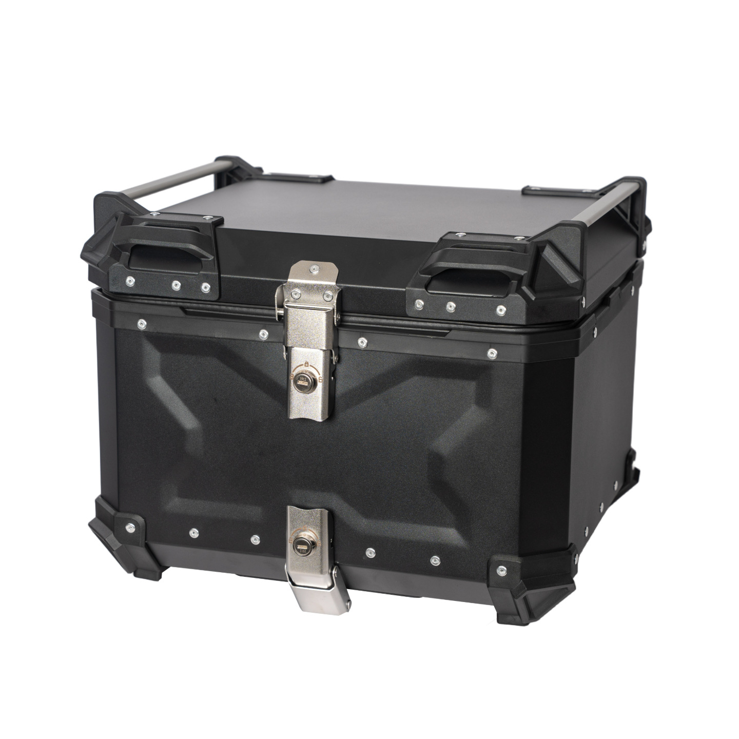 55L aluminum alloy tail box with interlayer, NFC password unlock, hidden compartment, anti-theft, waterproof, quick-release tail box
