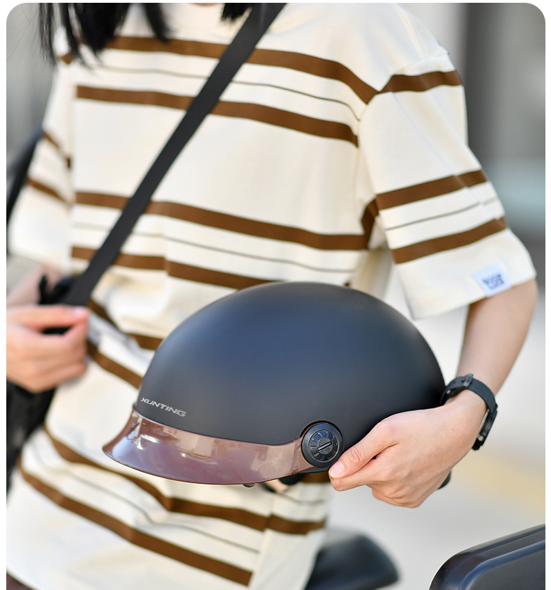 3C certified electric vehicle helmet men's and women's universal electric motorcycle retro half helmet sun protection