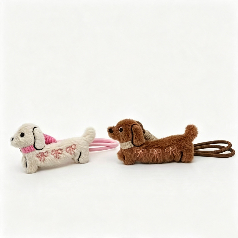 Colgante de Peluche Perro Salchicha Peluche Decorativo para Mochilas y Bolsos
