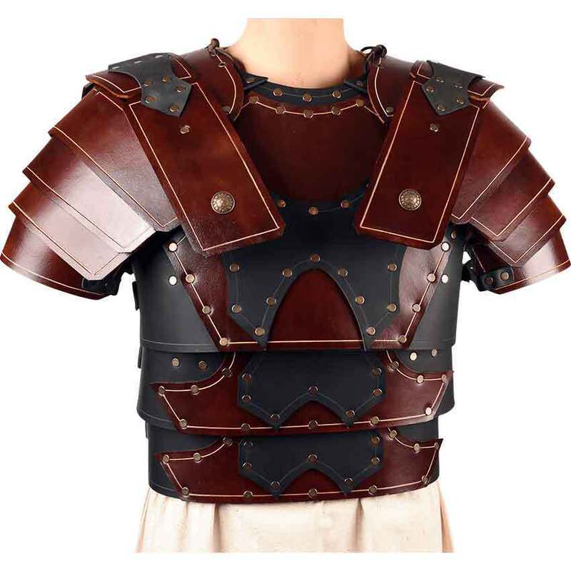 Cross-Border 2023 Amazon Medieval Knight Retro Leather Armor Cosplay Stage Props Warrior Armor