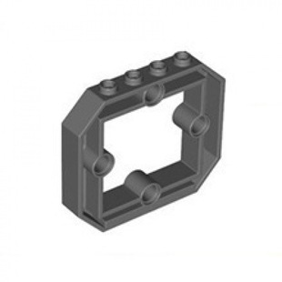 [Minimum Order of 1kg] Cross-Border Moc Building Blocks Compatible with Lego 49699 Building Block Parts 1X6X4 with 4-Hole Frame Bricks