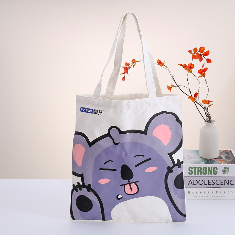 手提帆布袋加印LOGO束口袋广告袋环保空白棉布购物袋ins简洁风