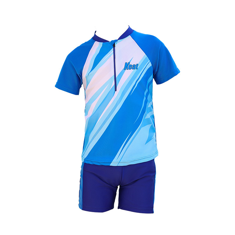 2024 nuevo traje de baño para niños estudiante niño deporte de secado rápido dividido de dos piezas traje de entrenamiento profesional para niños de mediana edad