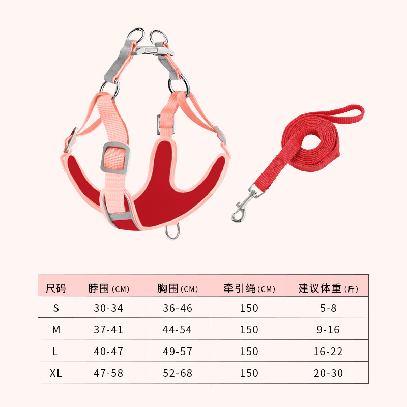 Gato mascota Correa correa de perro gato correa de gato perro correa de pecho correa de perro chaleco estilo anti-rotura