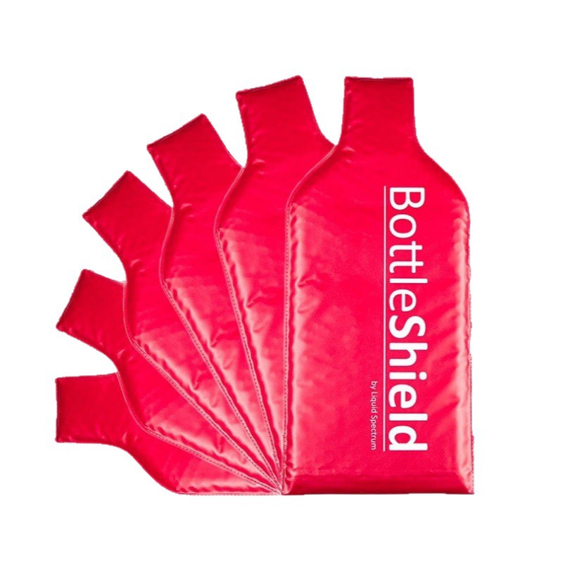 En stock y entrega rápida bolsa de vino de plástico transparente bolsa de vino de viaje portátil botella de vino cubierta protectora bolsa de regalo autoadhesiva bolsa sellada